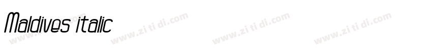 Maldives italic字体转换
